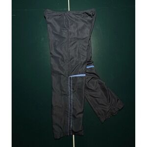 Vintage Track Pants Men's 2XL Gray‎ Striped Y2K Baggy Wide Leg windbreaker 90s